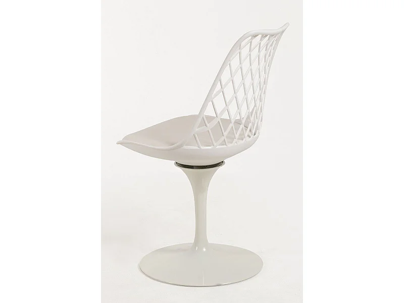 Silla de Escritorio sin brazos Podium Blanca - Diseño innovador - Ideal para Estudio y Oficinas