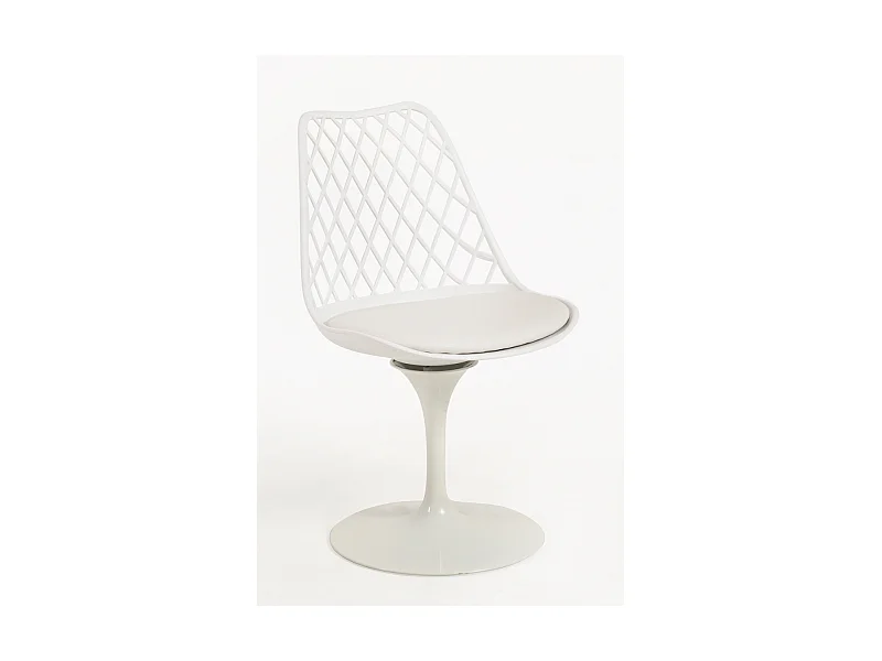 Silla de Escritorio sin brazos Podium Blanca - Diseño innovador - Ideal para Estudio y Oficinas