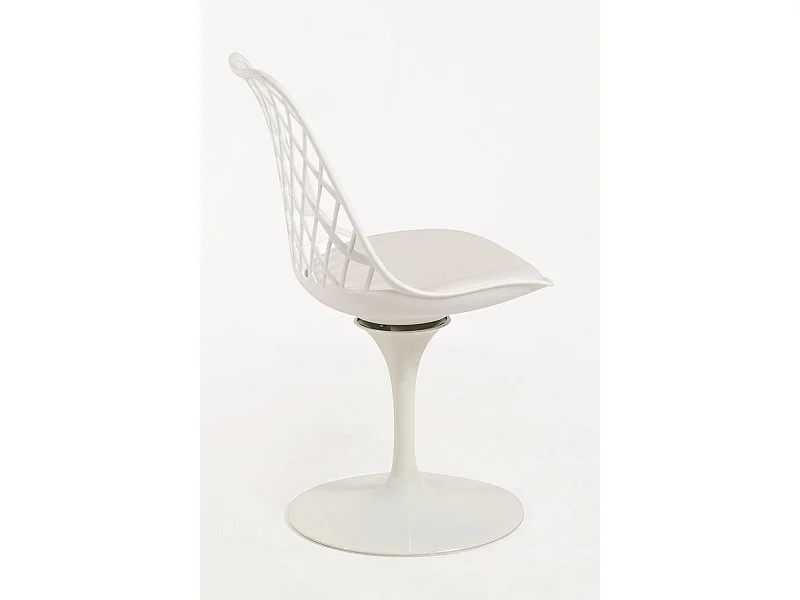 Silla de Escritorio sin brazos Podium Blanca - Diseño innovador - Ideal para Estudio y Oficinas