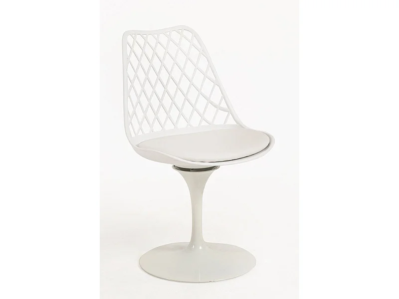 Silla de Escritorio sin brazos Podium Blanca - Diseño innovador - Ideal para Estudio y Oficinas