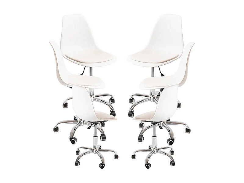 Packs Sillas - Pack 6 Sillas Dami Office - Blanco