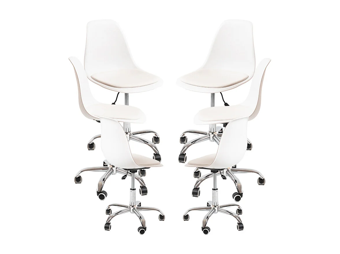 Packs Sillas - Pack 6 Sillas Dami Office - Blanco