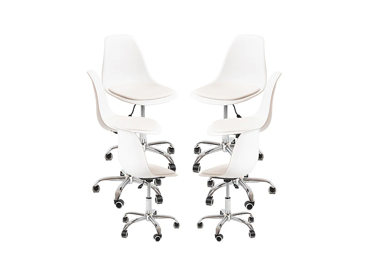 Packs Sillas - Pack 6 Sillas Dami Office - Blanco