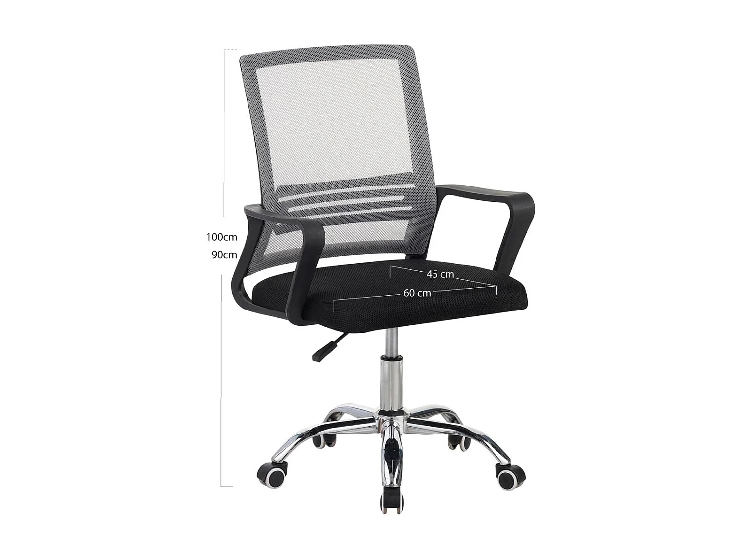 Silla de EscritorioGris Funzi - Máxima Ergonomía - Ideal para Escritorio y Gaming