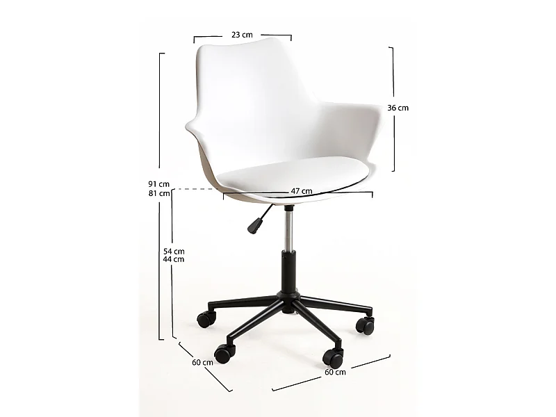 Silla de Escritorio sin brazos Synk Office - Diseño innovador - Ideal para Estudio y Oficinas