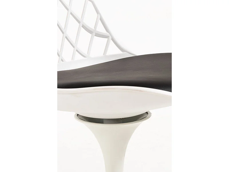 Silla de Escritorio sin brazos Podium Blanca - Diseño innovador - Ideal para Estudio y Oficinas