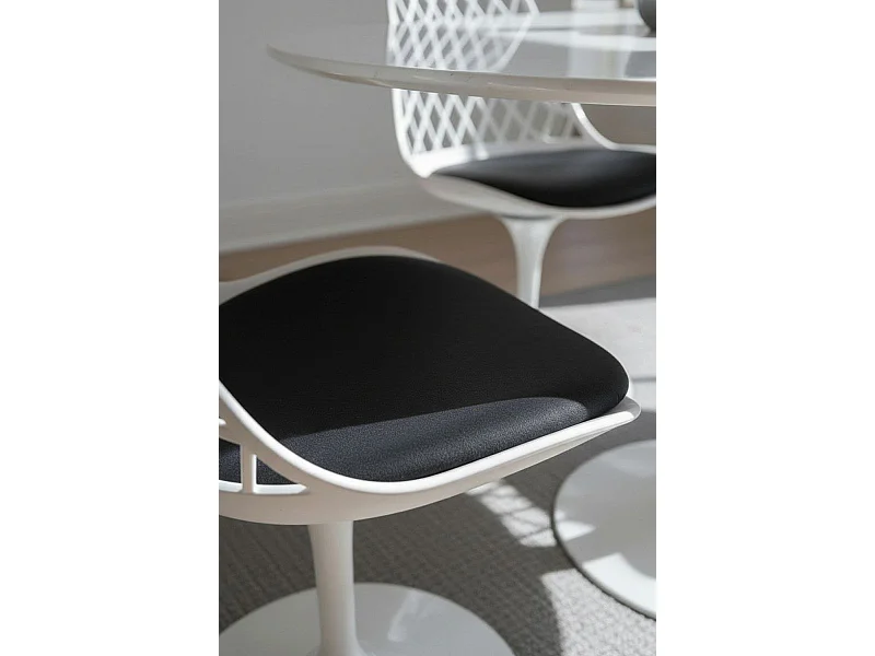 Silla de Escritorio sin brazos Podium Blanca - Diseño innovador - Ideal para Estudio y Oficinas