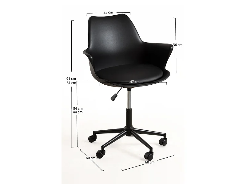 Silla de Escritorio sin brazos Synk Office - Diseño innovador - Ideal para Estudio y Oficinas