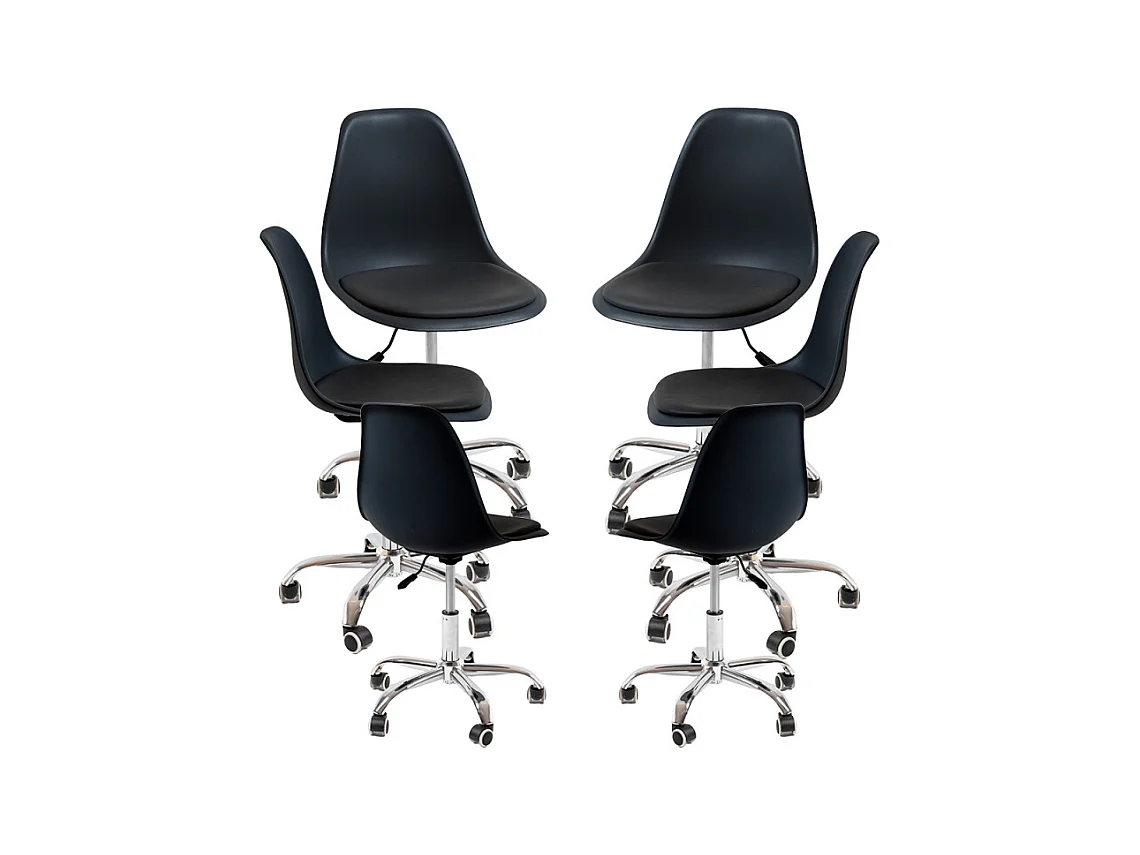 Packs Sillas - Pack 6 Sillas Dami Office - Negro