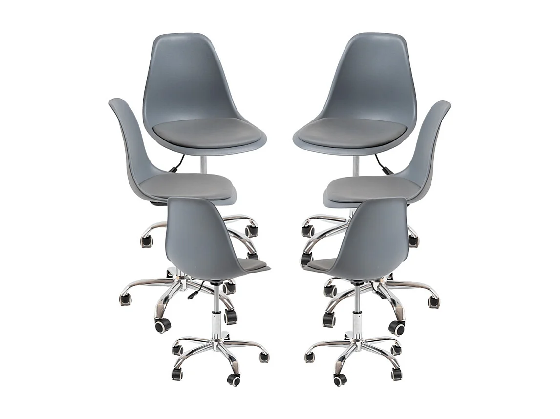 Packs Sillas - Pack 6 Sillas Dami Office - Gris oscuro