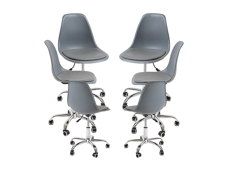 Packs Sillas - Pack 6 Sillas Dami Office - Gris oscuro