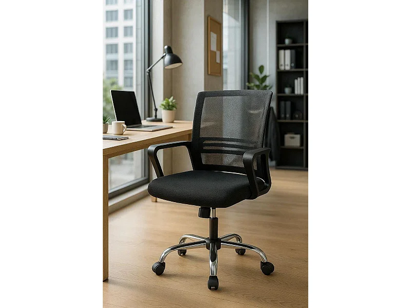 Silla de Oficina Negra Funzi - Máxima Ergonomía - Ideal para Escritorio y Gaming