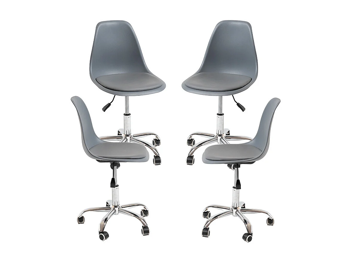 Packs Sillas - Pack 4 Sillas Dami Office - Gris oscuro