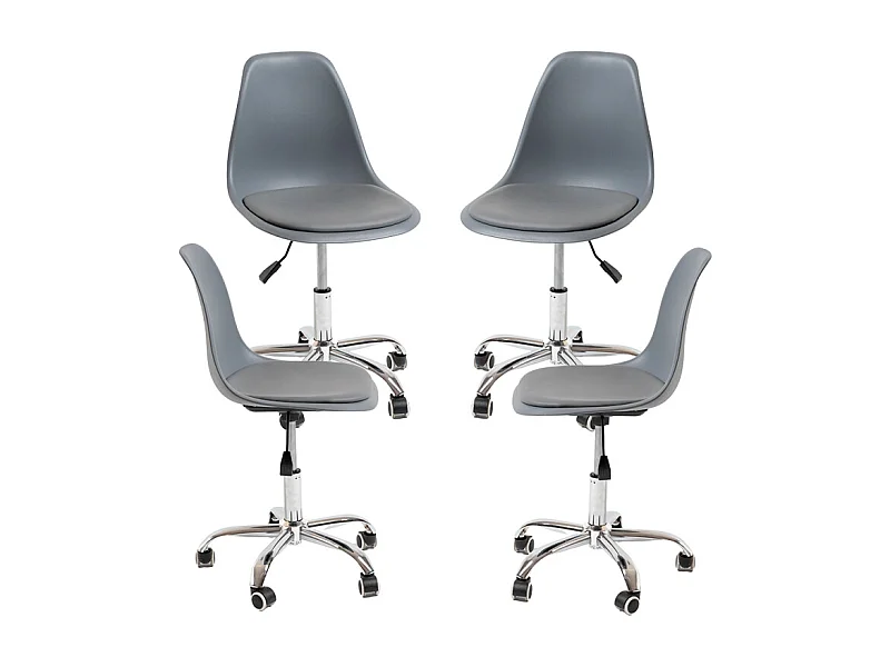 Packs Sillas - Pack 4 Sillas Dami Office - Gris oscuro