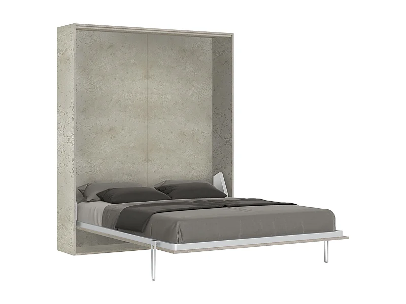 Lit queen size escamotable vertical 160 Kentaro Cachemire