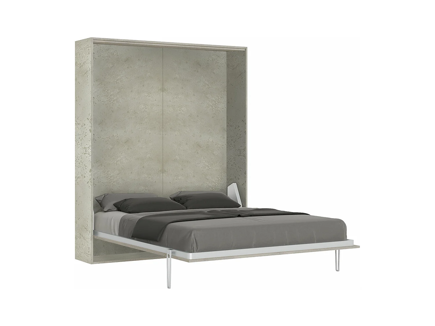 Lit queen size  escamotable vertical 160 Kentaro Cachemire