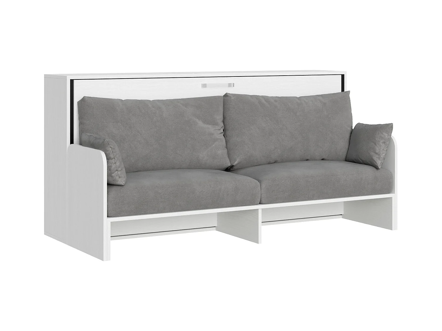 Armoire lit escamotable horizontal 1 couchage 85 Kando Sofa Frêne Blanc -A20
