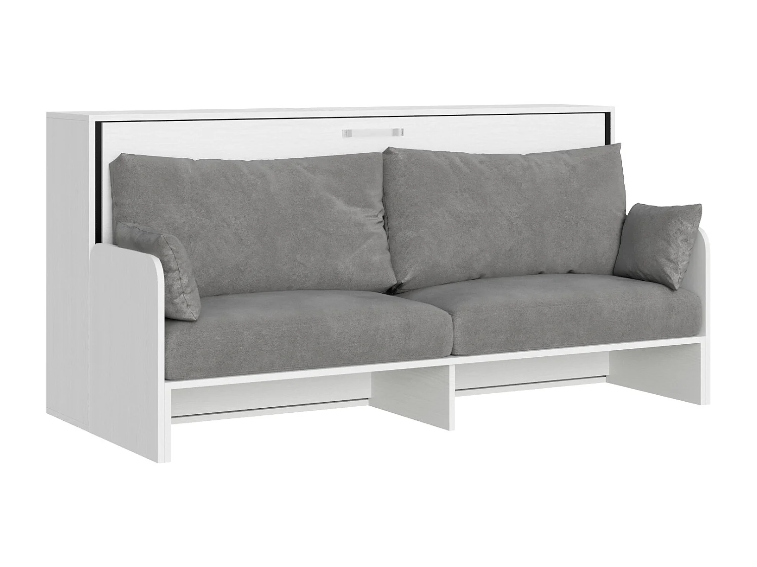 Armoire lit escamotable horizontal 1 couchage 85 Kando Sofa Frêne Blanc -A20