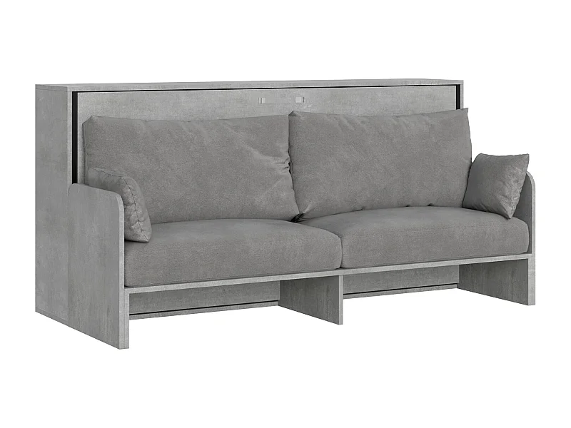 Kando Einzel-Schrankbett mit Betonsofa, grau