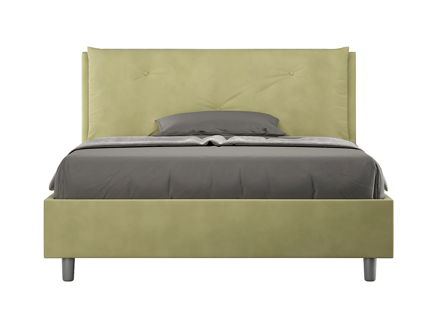 coffre rembourré 140x190 microfibre vert Appia Large