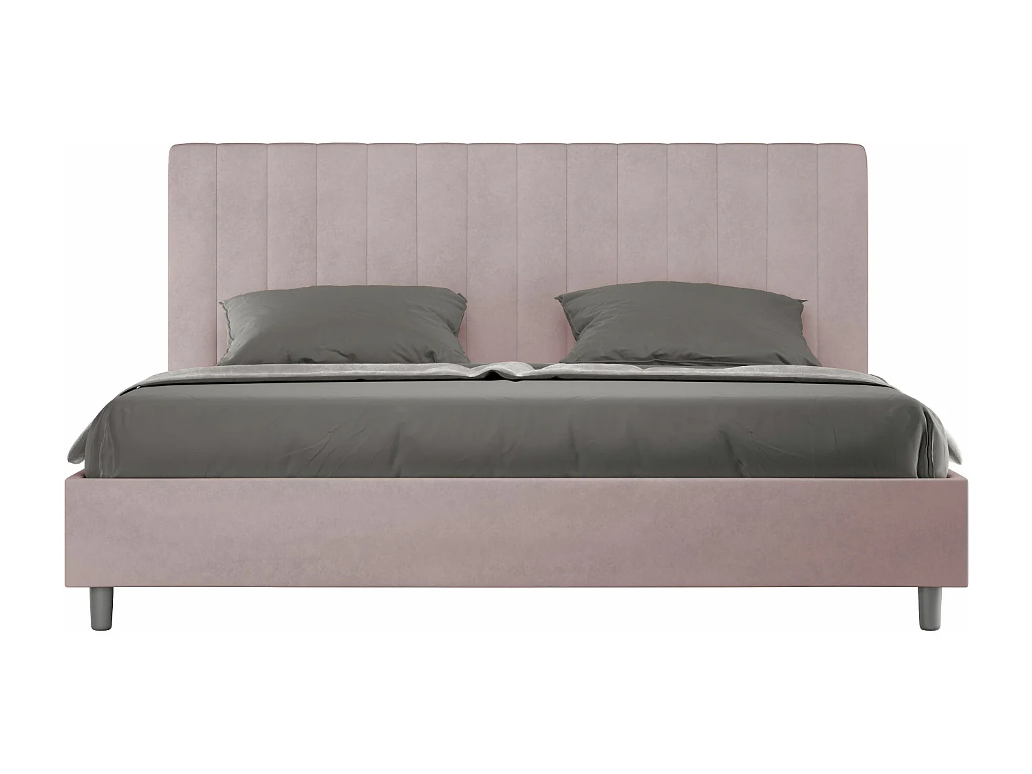 Cama matrimonial con almacenaje acolchada 200x200 microfibra lila Agueda