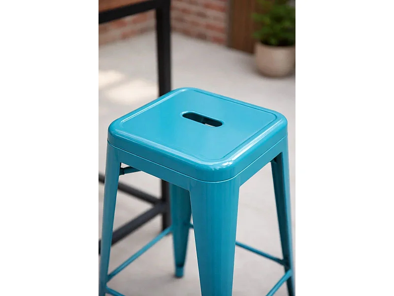 Taburetes Altos - Taburete Torix Alto - Verde azulado