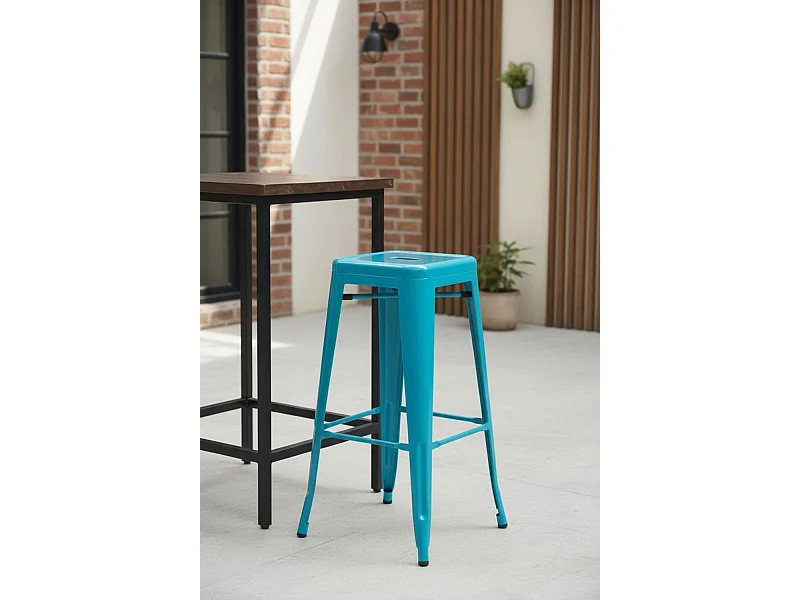 Taburetes Altos - Taburete Torix Alto - Verde azulado