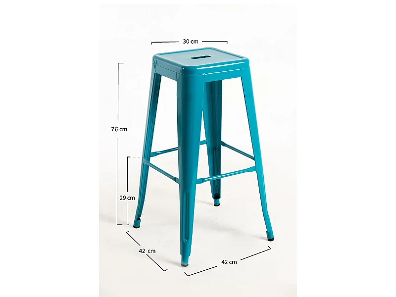 Taburetes Altos - Taburete Torix Alto - Verde azulado