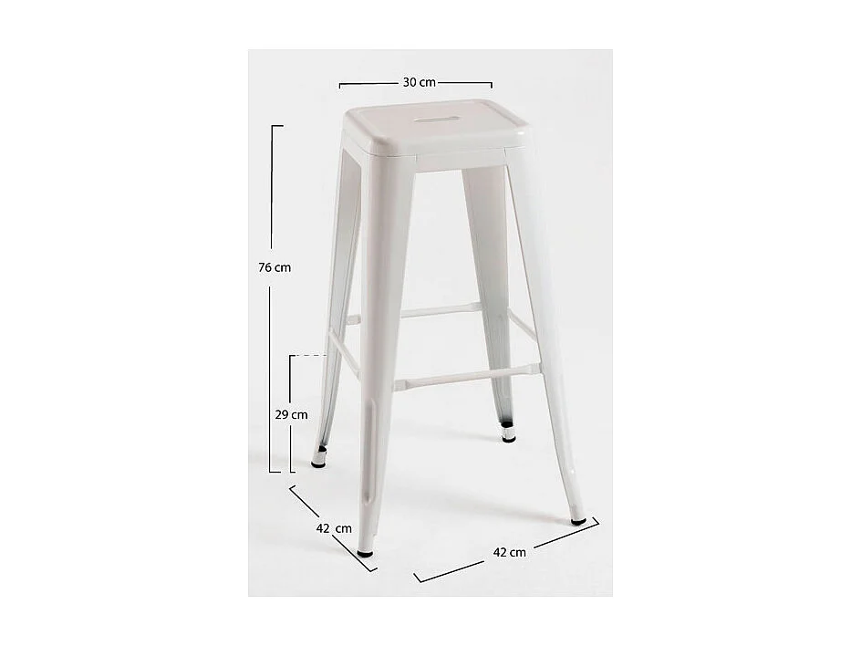 Taburetes Altos - Taburete Torix Alto - Blanco