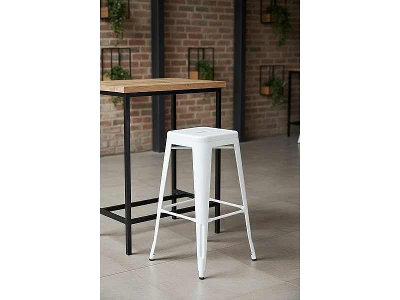 Taburetes Altos - Taburete Torix Alto - Blanco
