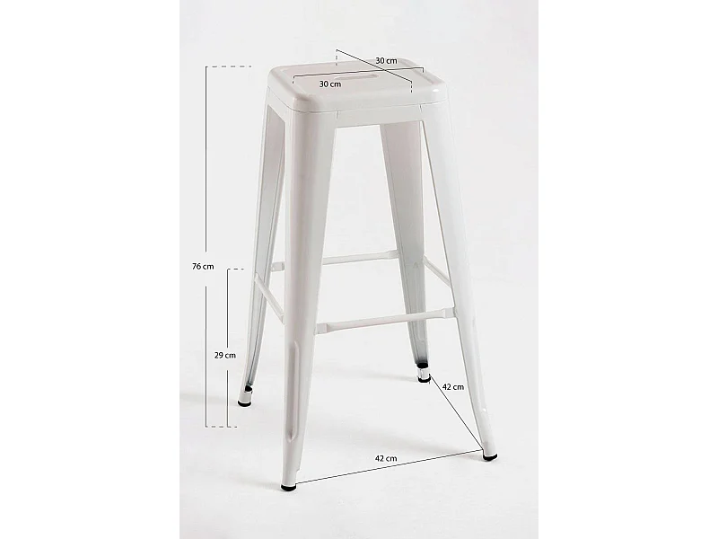 Taburetes Altos - Taburete Torix Alto - Blanco
