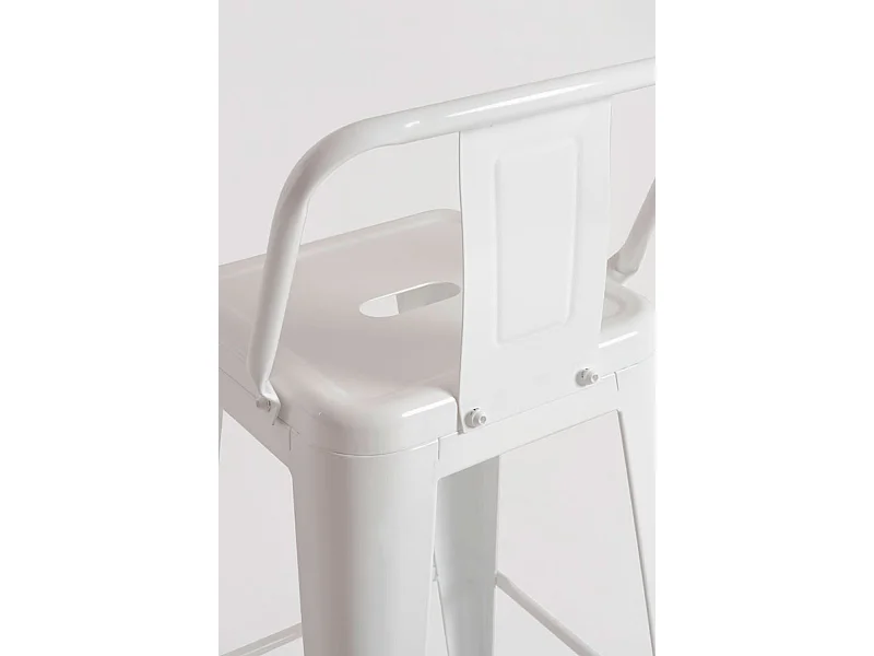 Taburetes Altos - Taburete Torix Respaldo - Blanco