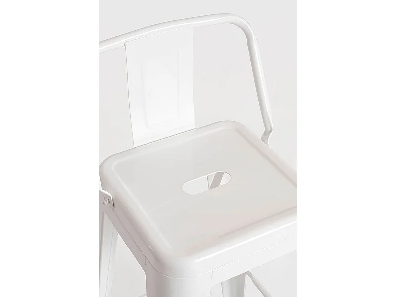 Taburetes Altos - Taburete Torix Respaldo - Blanco