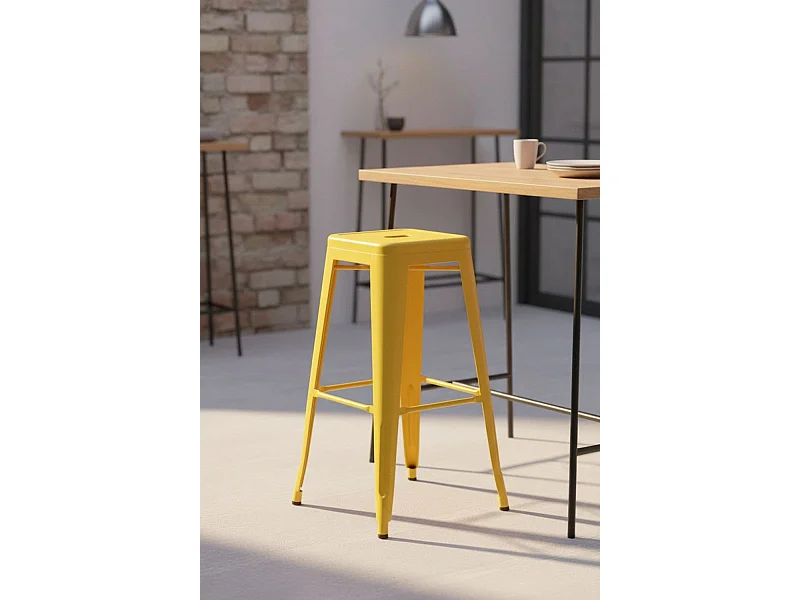 Taburetes Altos - Taburete Torix Alto - Amarillo Cuarzo
