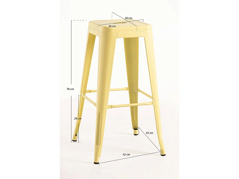 Taburetes Altos - Taburete Torix Alto - Amarillo Cuarzo