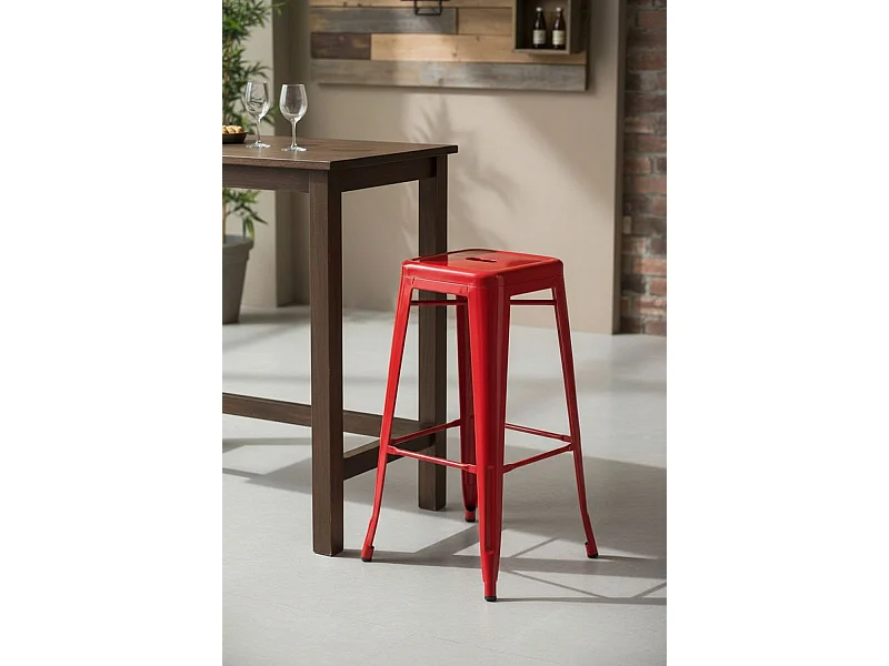 Taburetes Altos - Taburete Torix Alto - Rojo