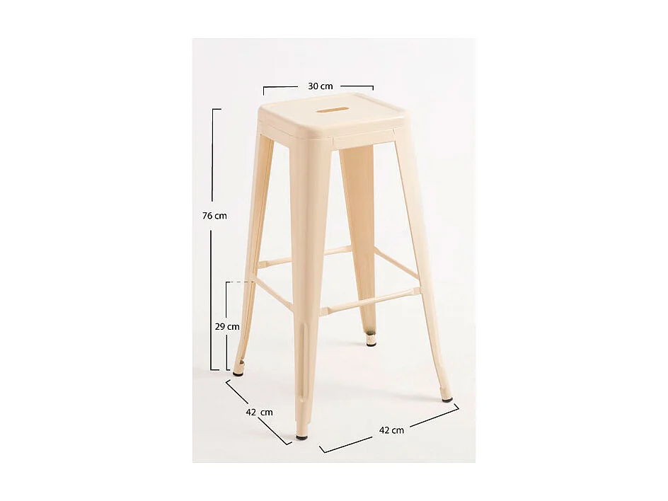 Taburetes Altos - Taburete Torix Alto - Beige