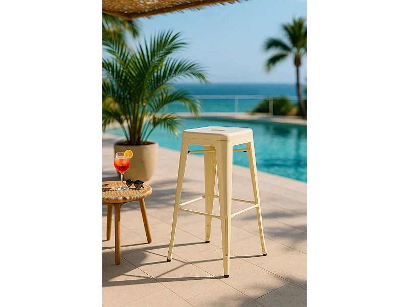 Taburetes Altos - Taburete Torix Alto - Beige