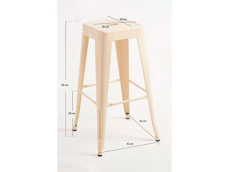 Taburetes Altos - Taburete Torix Alto - Beige