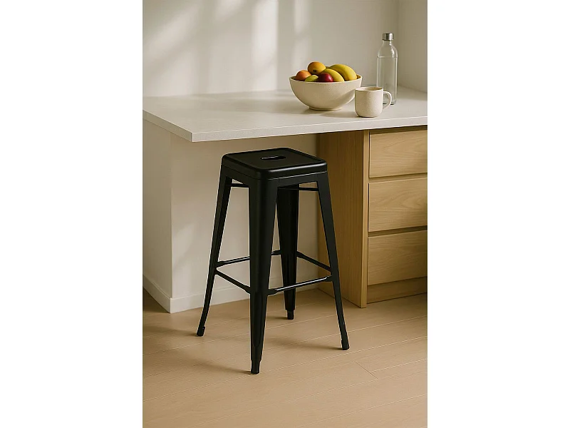 Taburetes Altos - Taburete Torix Alto - Negro mate