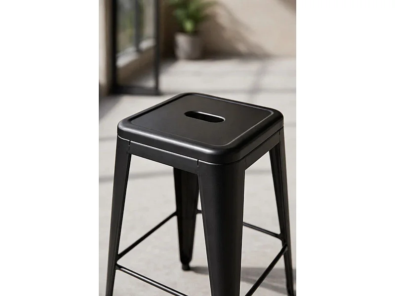 Taburetes Altos - Taburete Torix Alto - Negro mate