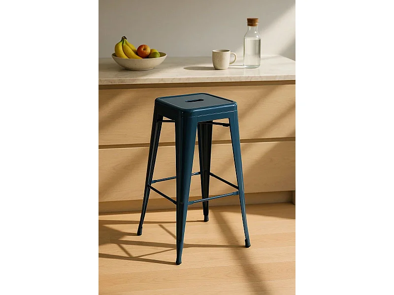 Taburetes Altos - Taburete Torix Alto - Azul Petróleo