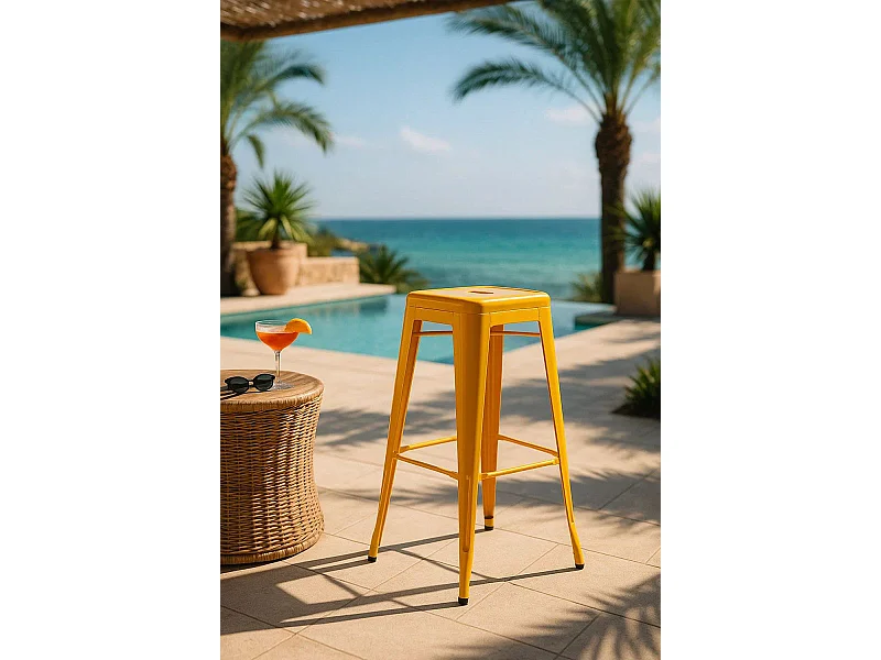 Taburetes Altos - Taburete Torix Alto - Naranja Azafrán