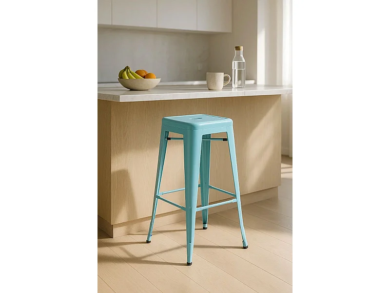 Taburetes Altos - Taburete Torix Alto - Azul cielo