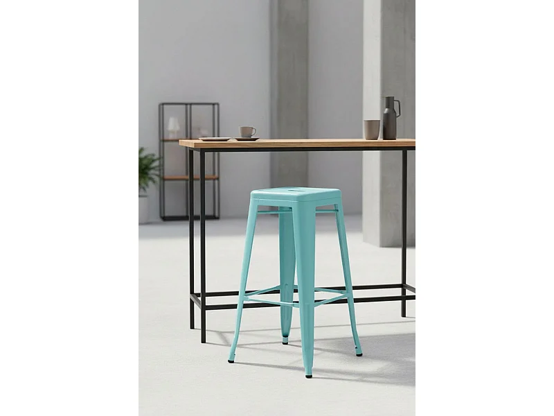 Taburetes Altos - Taburete Torix Alto - Azul cielo