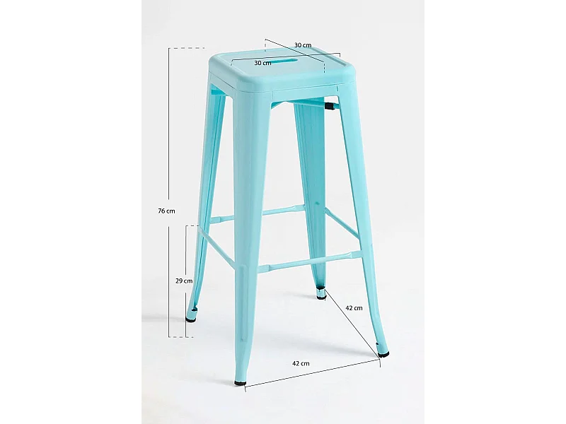 Taburetes Altos - Taburete Torix Alto - Azul cielo