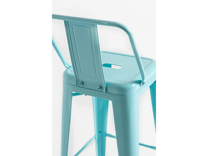 Taburetes Altos - Taburete Torix Respaldo - Azul cielo