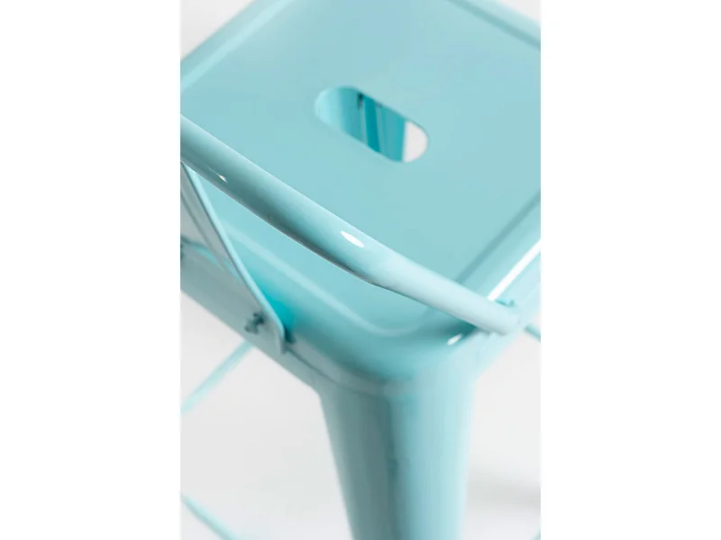 Taburetes Altos - Taburete Torix Respaldo - Azul cielo