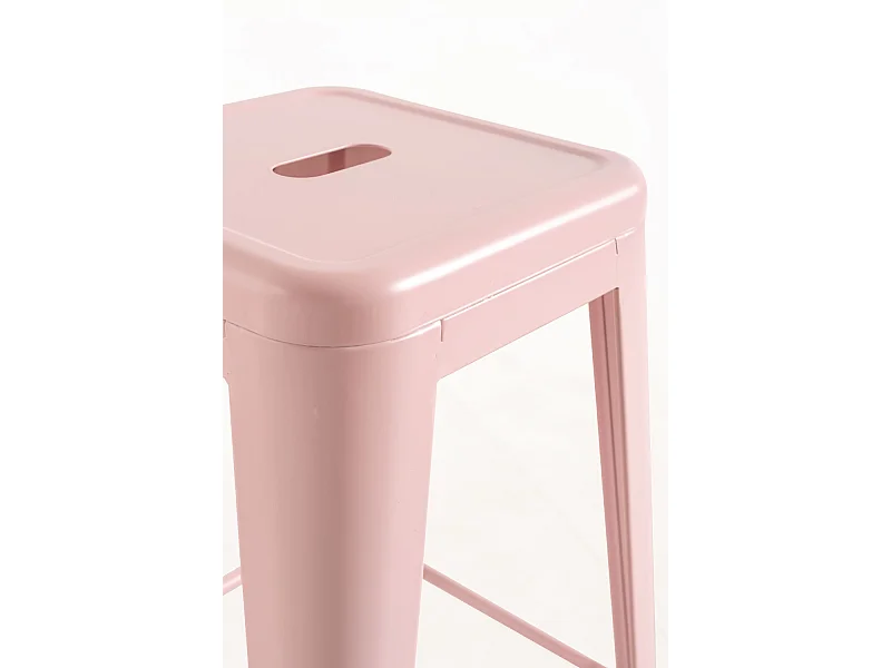 Taburetes Altos - Taburete Torix Alto - Rosa Algodón de Azúcar