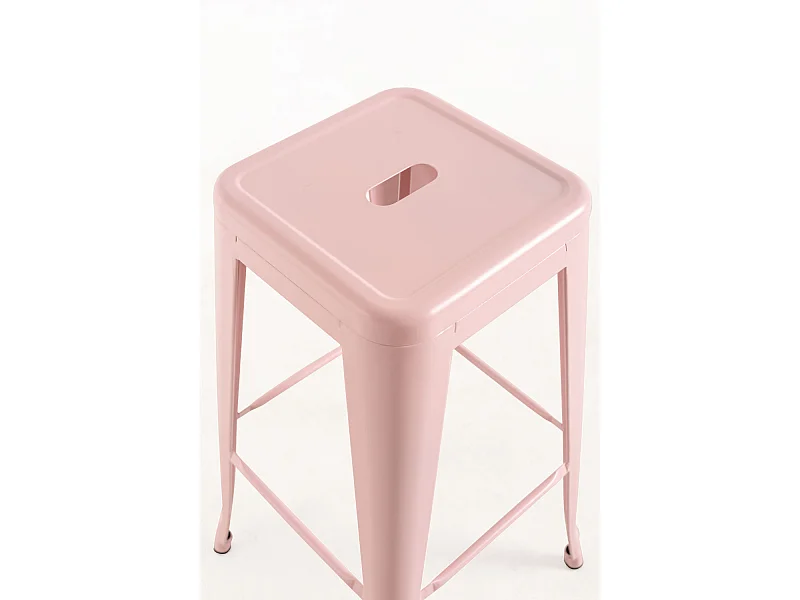 Taburetes Altos - Taburete Torix Alto - Rosa Algodón de Azúcar